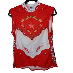 Voler Womens XL Red White Little Red Riding Hood Front Zip Cycling Jersey